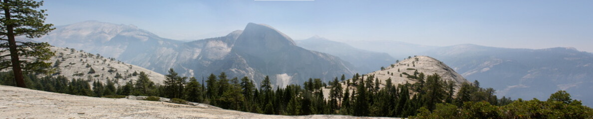 View of Half Dome From North Dome in Yosemite National Park in California