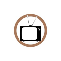 Retro tv icon, Old tv logo