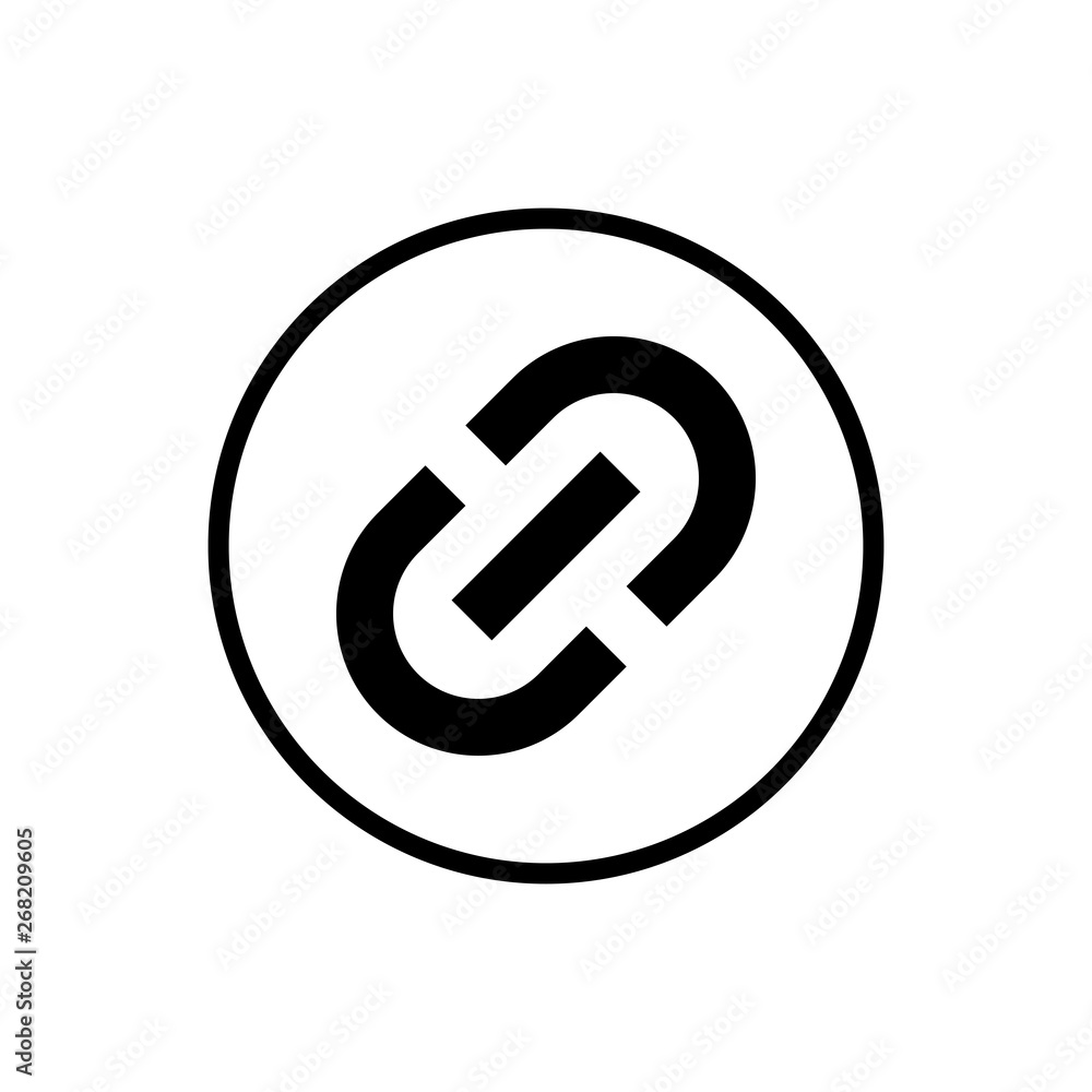 Poster link icon. link vector icon. hyperlink chain symbol