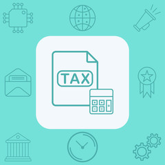 Tax vector icon sign symbol