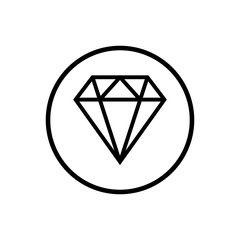 Diamond icon. Diamond vector icon. Gemstone symbol