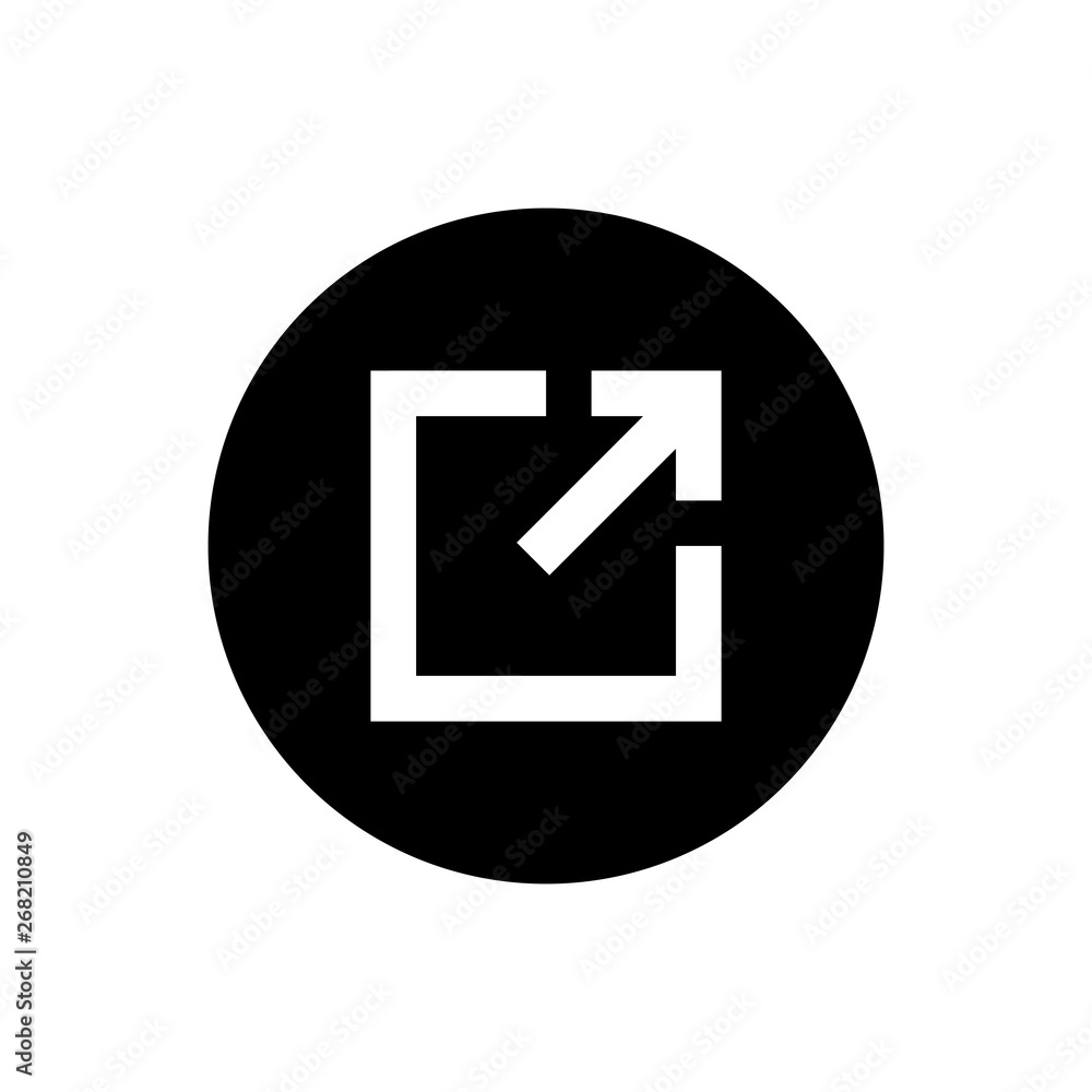 Aufkleber link icon. link vector icon. external link symbol vector icon. hyperlink symbol.
