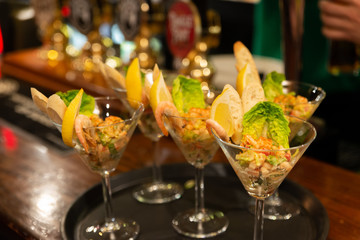 Prawn Cocktail Glasses with Lemon