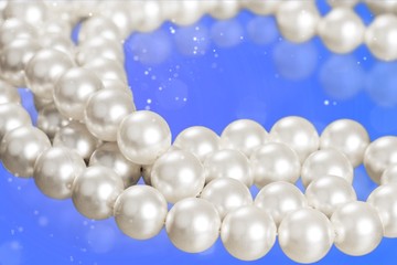 Pearl necklace isolated on white