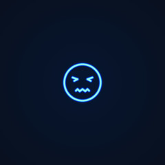 Scrunched Emoji | Neon Style Icon