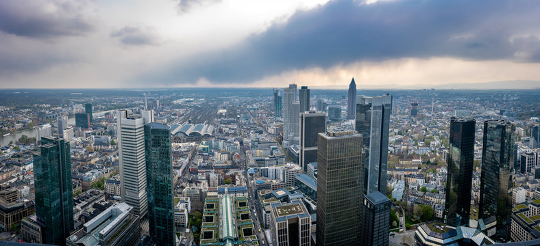 Panorama Aussicht &uuml;ber Frankfurt