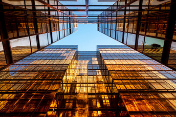 Golden building in Hong Kong