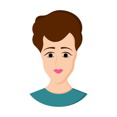 Isolated beauty avatar of a woman - Vector