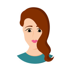 Isolated beauty avatar of a woman - Vector