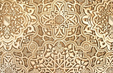 Pattern of Moorish art carvings