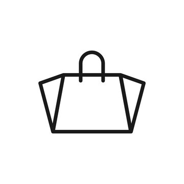 Shopping bag icon illustration. Shopping bag for ecommerce websites and businesses. Modern line style bag icon. Summer shopping symbol illustration. Purchasing sign