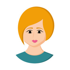 Isolated beauty avatar of a woman - Vector