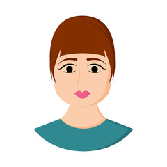 Isolated beauty avatar of a woman - Vector