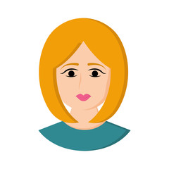 Isolated beauty avatar of a woman - Vector