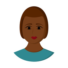 Isolated beauty avatar of a woman - Vector