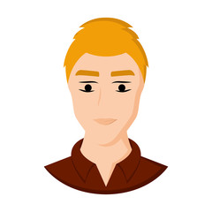 Isolated beauty avatar of a man - Vector