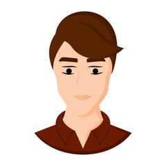 Isolated beauty avatar of a man - Vector