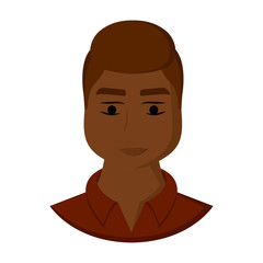 Isolated beauty avatar of a man - Vector