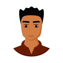 Isolated beauty avatar of a man - Vector