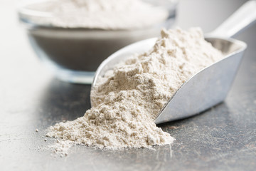 Whole grain wheat flour.