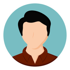 Isolated beauty avatar of a man - Vector