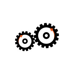 double gear simple icon