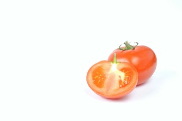 tomatoes on a white background