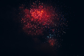 Explosion of fireworks that look like stars