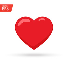 Heart vector icon, Love symbol. Valentine's Day sign, emblem isolated on white background. Favorite icon. A sign of love, faithfulness and compassion. Symbol of charity.