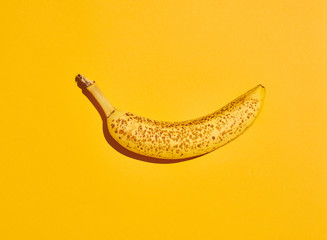 Overripe Banana on Yellow