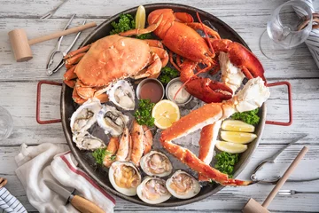 Poster gorgeous seafood platter image © ahirao