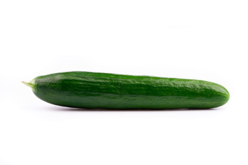 fresh cucumber on white background