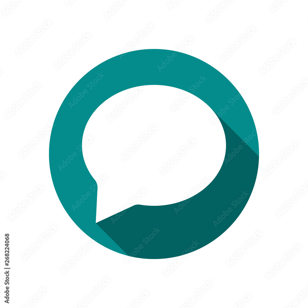 Poster chat bubble icon illustration isolated on background. speech bubble in trendy flat style. chatting s