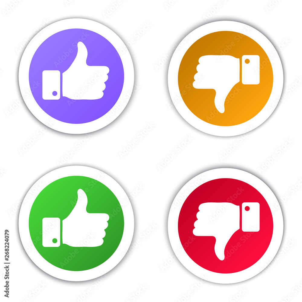 Poster choise icon vector illustration. ok mark. like and dislike icons set. selection buttons between no a