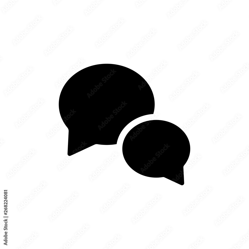 Poster chat bubbles icon. chatting bubbles icon in trendy flat style. messaging, chatting symbol for perfec