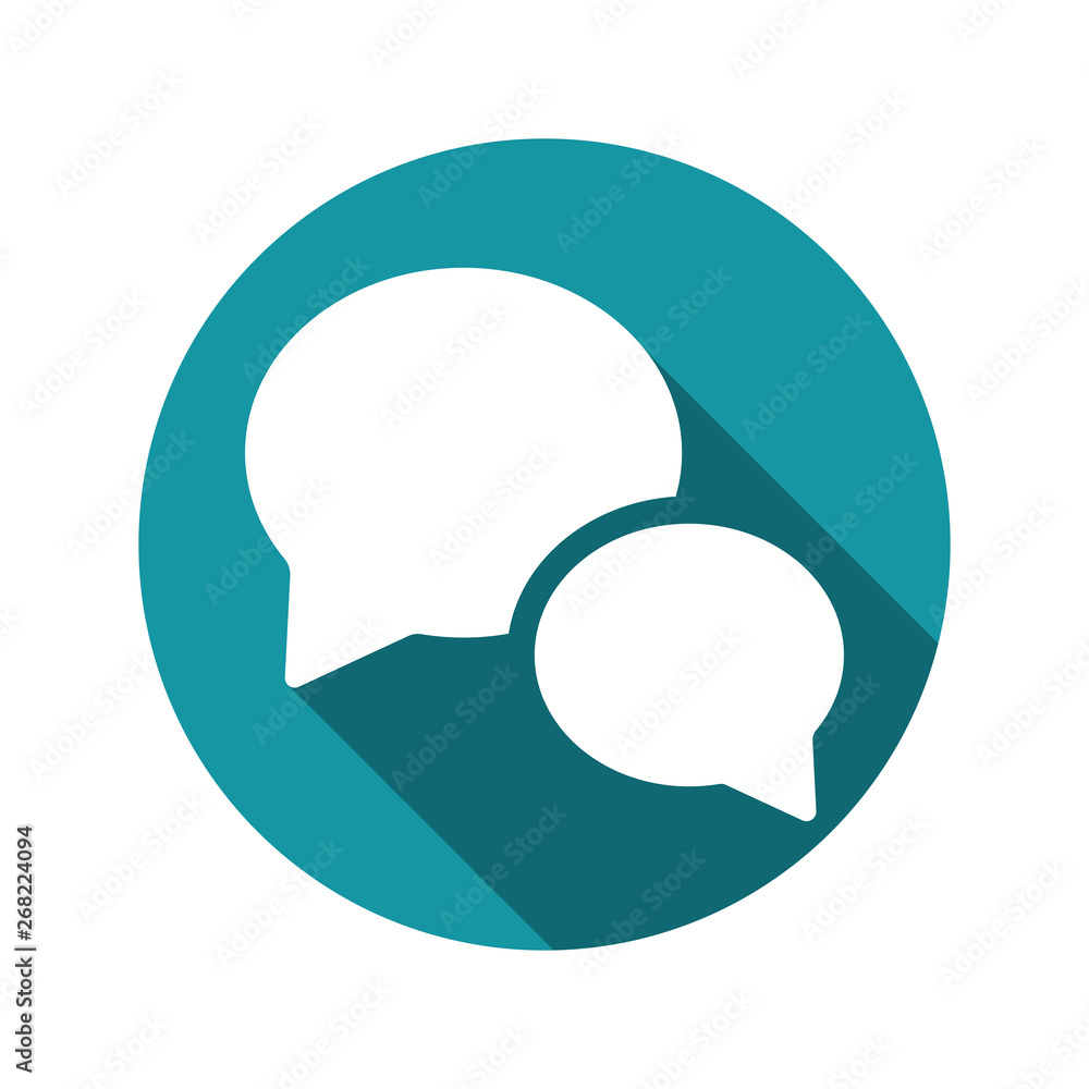 Poster chatting bubbles icon. chat icon in trendy flat style. chatting symbol for perfect web, app and ui d