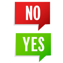 Selection buttons between NO and YES. Choise icon vector illustration. Ok mark. Like and dislike icons set. Set of modern color and style.