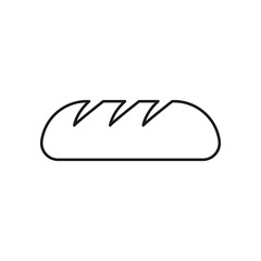 Outline Bread Icon isolated on white background. Modern simple bread symbol for web site design, logo, app, UI.