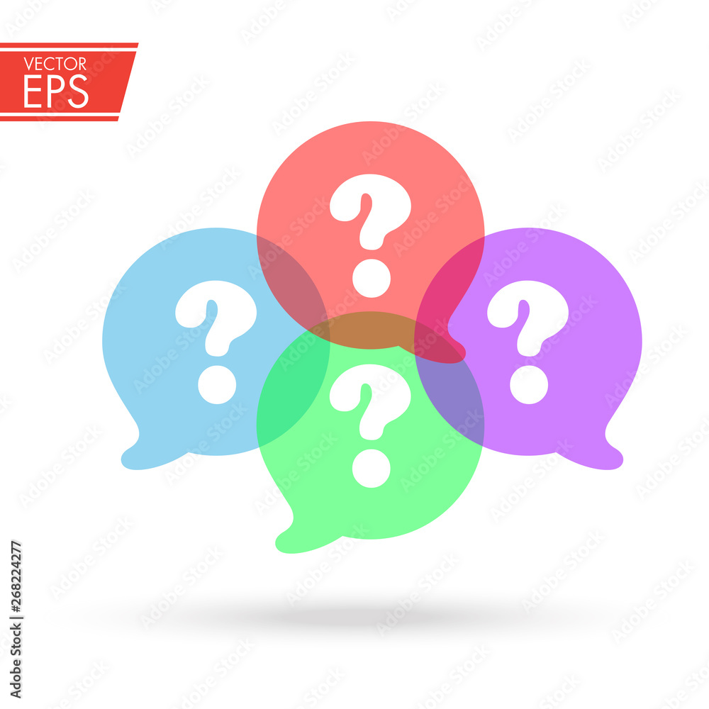 Aufkleber question mark vector illustration. support abstract help banner vector layout background set. for ar