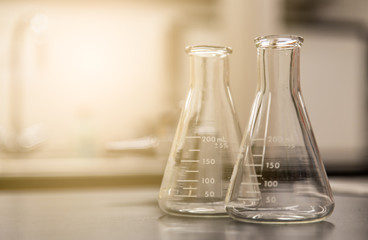 A collection of scientific equipment resting within a brightly lit laboratory 