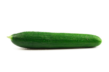 fresh cucumber on white background