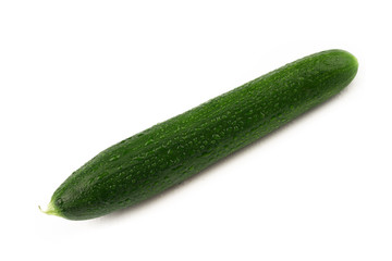 fresh cucumber on white background