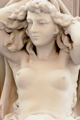 The goddess of love in Greek mythology, Aphrodite (Venus in Roman mythology) Fragment of ancient...
