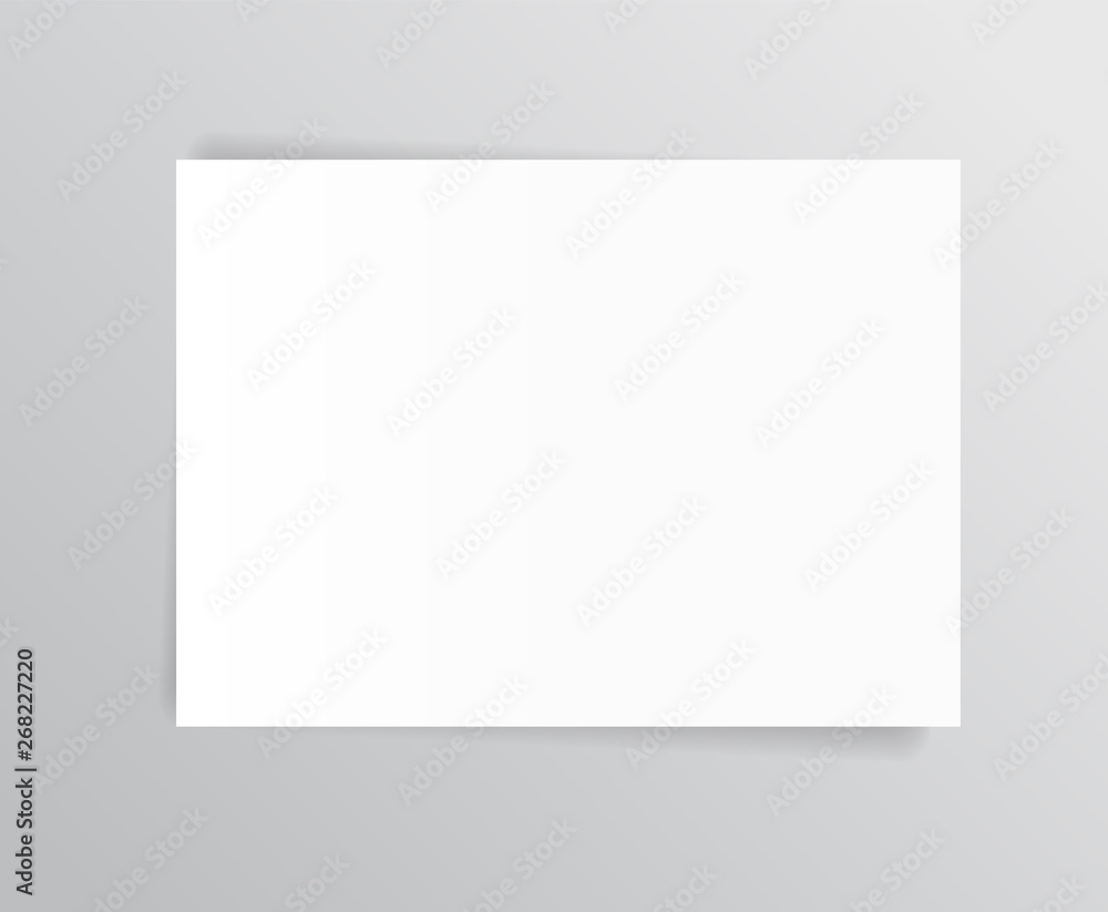 Aufkleber vector white sheet of paper. realistic empty paper note template of a4 format with soft shadows isol
