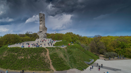Pomnik Westerplatte ku pamięci polskich obrońców z lotu ptaka - obrazy, fototapety, plakaty