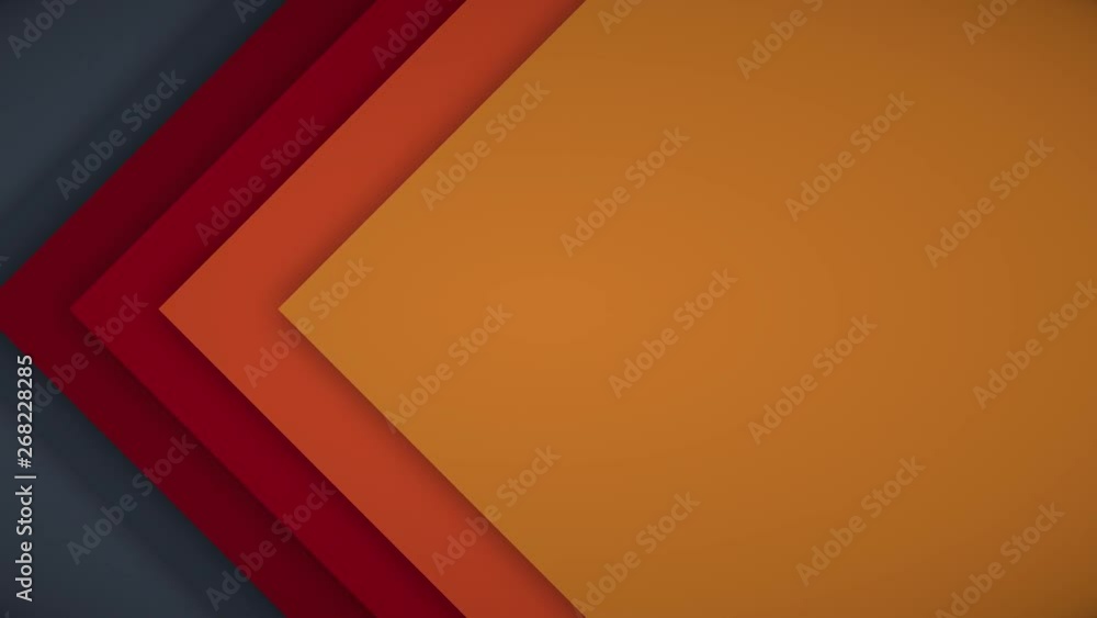 Poster animated abstraction of large gradient colorful squares moving from right to left on the grey backgr
