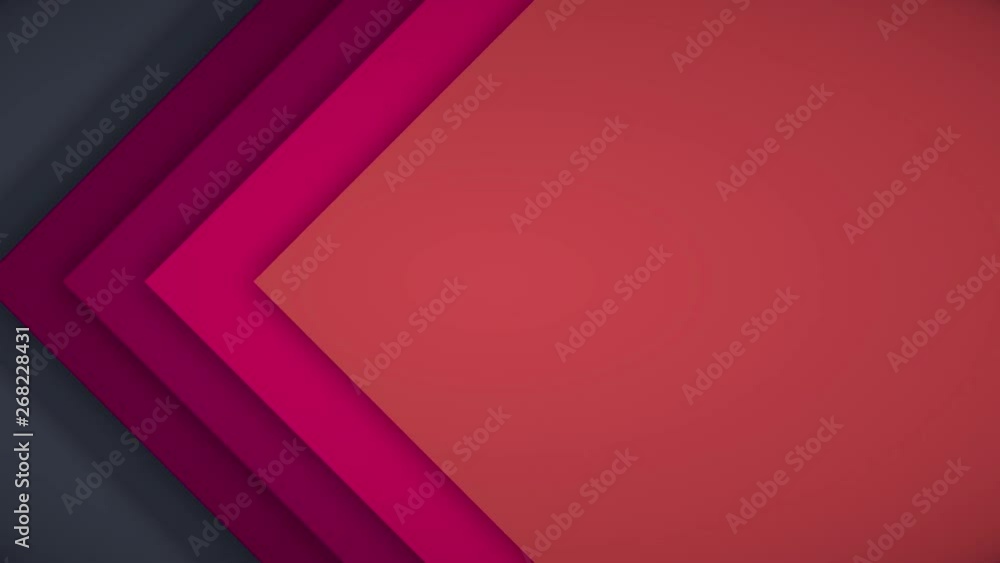 Poster animated abstraction of large gradient colorful squares moving from right to left on the grey backgr