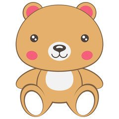 Toy cute cartoon smiling bear