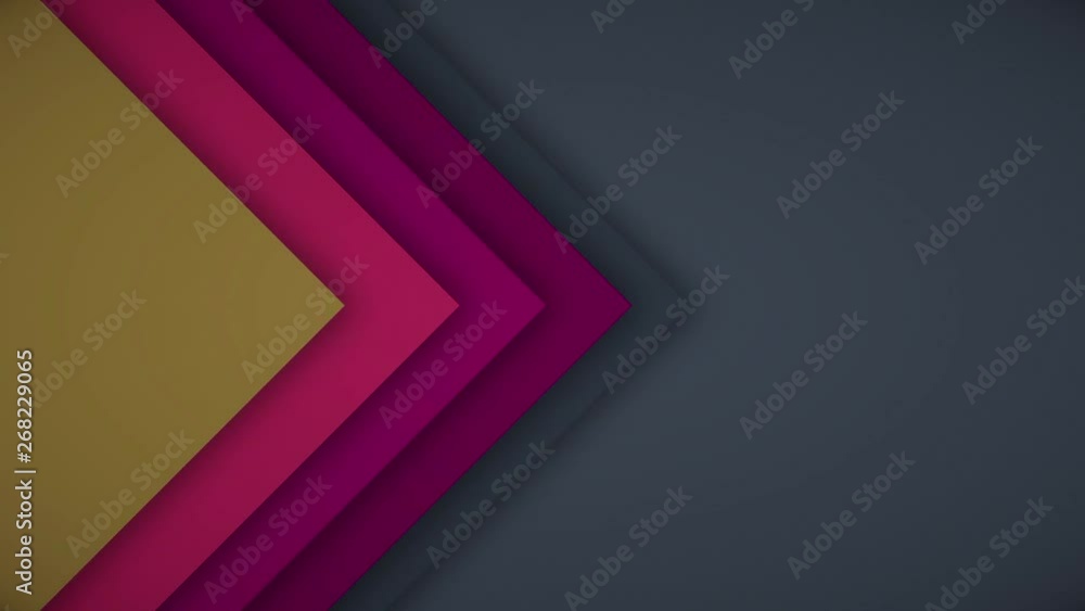 Poster animation of gradient colorful squares moving from left to right on the gray background. animation. 