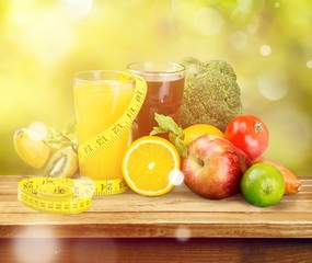 Fruit Smoothies with Straws Isolated on a